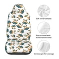 thumbnail image 6 of JUNZAN Cute Bunny Print 2pcs Seat Covers,Universal Fit Sedans,Cars,Vans,SUV,Truck, 6 of 7