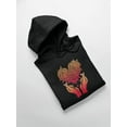 thumbnail image 3 of Red Hand Heart And Peonies. Hoodie Women -Image by Shutterstock, Female Small, 3 of 4
