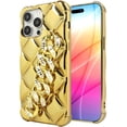 thumbnail image 5 of Compatible with iPhone 14 Pro Glossy Case with Bling Diamond Bracelet Rhinestone Crystal Shiny Chain Glitter Luxury Fashion Protection Shockproof Case for Women Girls-Gold, 5 of 5