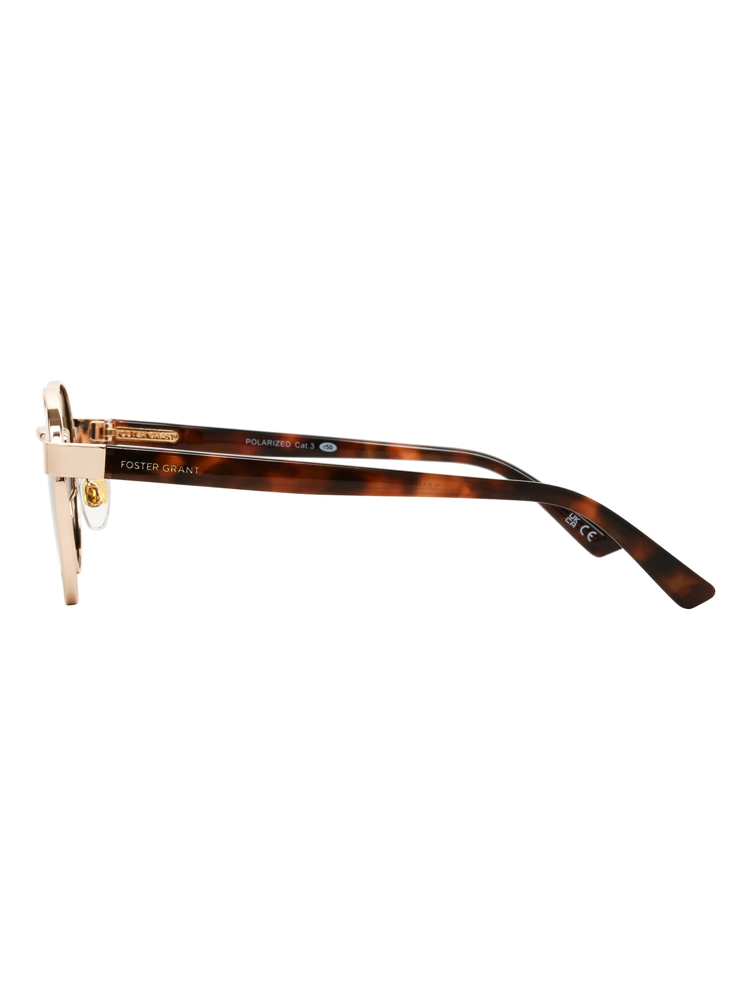 Foster Grant TruPolar Round Metal Polarized Sunglasses