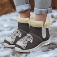 thumbnail image 4 of FUIALDOLG Cute Animal Print Mini Boots for Women Winter Warm Fuzzy Boots Comfort Snow Boots with Fur Lined Ankle Booties Waterproof Fall Boots Fashion Combat Boots Ankle Booties for Women, 4 of 9