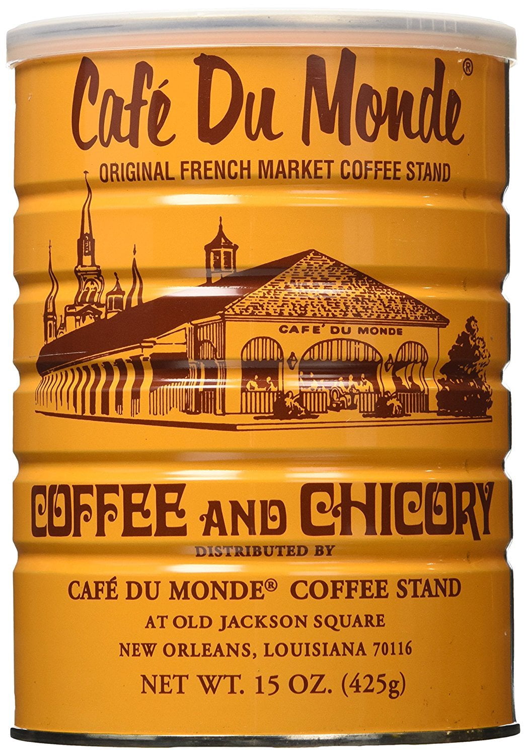Cafe Du Monde Coffee & Chicory Blend, 15 Oz. (2 x 15 Ounce Packs) + One NineChef Spoon