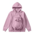 thumbnail image 4 of Baby Wearing Jacket Maternity Winter Clothes Maternity Coats for Women Baby Wearing Jacket Women Winter Warm Fleece Maternity Coats Full Zip 3 In 1 Babywearing Jackets Pregnancy Clothes, Pink-S, 4 of 6