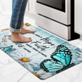 thumbnail image 2 of Kitchen Mats for Floor Butterfly Floral Kitchen Rug Anti Fatigue Mats for Kitchen Floor, Farmhouse Daisy Kitchen Rugs Non Slip Washable Comfort Standing Mat for Home, Office, Teal, 18'''' x 30'''', 2 of 6