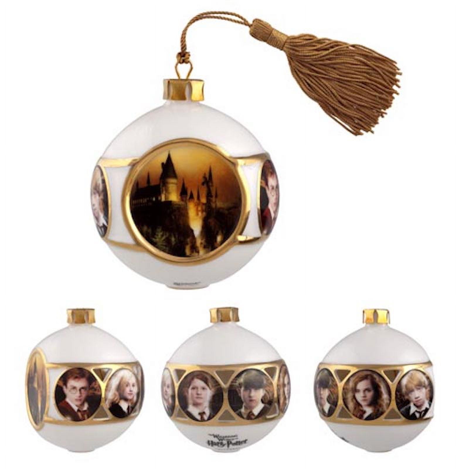 8 Glass Ball Christmas Ornaments Harry Potter Glasses Gryffindor Deathly  Hallows