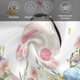 thumbnail image 6 of Easter Cloth Napkins, Spring Rabbit Feet Eggs Botanical Blooms Flowers Washable and Reusable Dinner Napkins Set of 4, Table Napkin for Kitchen Party Birthday Wedding Hotel Housewarming 20"x20", 6 of 9