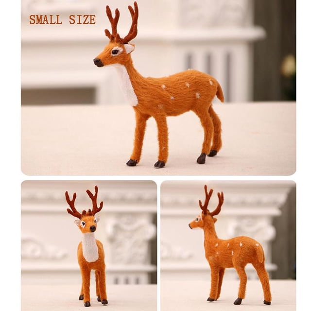 Christmas Decorations Spotted Deer Ornaments Toys Simulated Deer Decorations Dolls Christmas Decorative Items