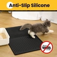 thumbnail image 6 of Conlun 30" x 24" Arched Crossbar Cat Litter Mat,Waterproof & Urine Proof Single-Layer Trapping Mat,Soft EVA Paw-Friendly Design,Black, 6 of 9