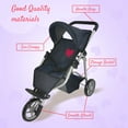 thumbnail image 4 of La Nueva Colección York Doll Baby Doll Cochecito Jogging Juguete Cochecito de Mezclilla, 4 of 5