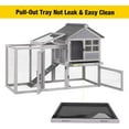 thumbnail image 6 of Aivituvin Rabbit Hutch Indoor Outdoor Bunny Cage Rabbit cage with Run, Deeper No Leak Tray, Weatherproof, 6 of 11