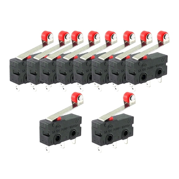 Microinterruptor,Microinterruptor de límite KW12-N CA 125 V-250 V 5 A,Proyectos de bricolaje de microinterruptores con brazo de palanca de rodillo,Repuestos para interruptores de límite de