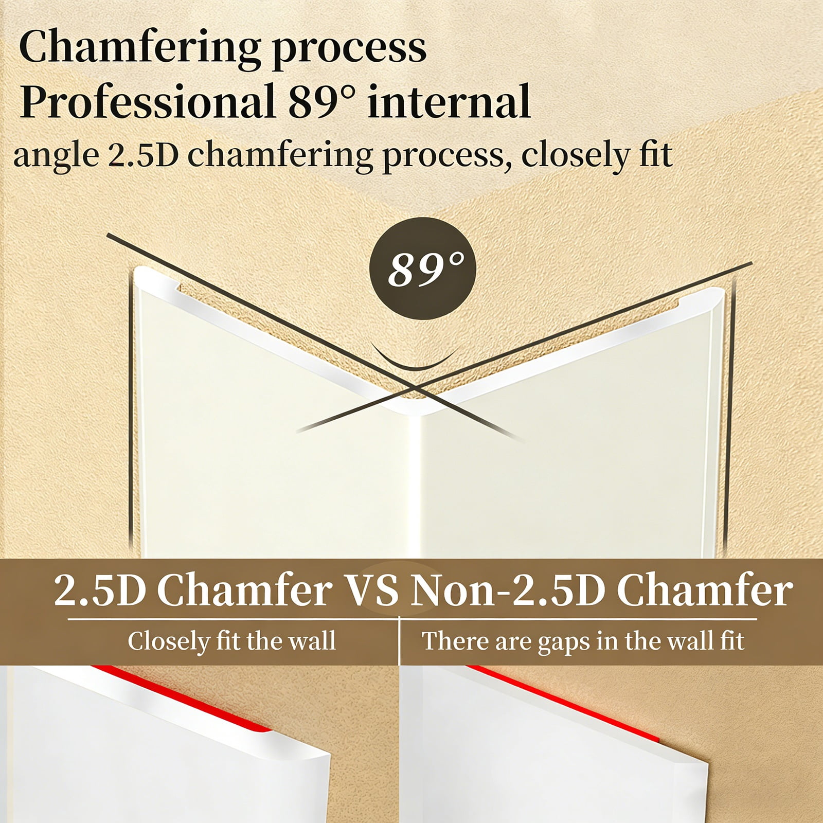Self-adhesive aluminum corner protection profile, angle strip for walls and ceiling transitions, stair edges and furniture, anti-collision edge protection strip