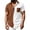 White, variant on Men's Vintage Waffle Shirt Short Sleeve Button Down Summer Colorblock Beach Work Shirts