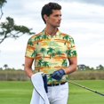 thumbnail image 3 of Polo Shirts for Men, Palm tree_AM Cuteness Casual Mens Polo Shirts Short Sleeve Button Down Classic Mens Golf Polo Shirts, 3 of 7