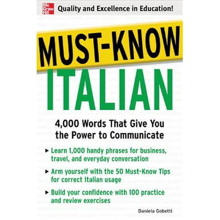 Must-Know Italian : 4,000 Words That Give You the Power to (Best Italian Words To Know)