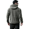 thumbnail image 2 of WTOBBY Men's Fleece Outdoor Warm Hooded Coat Jacket, Soft and Lightweight for Hiking, Camping, and Daily Wear, Wind-Resistant and Comfortable in Cool Weather,Gray M, 2 of 2