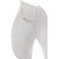thumbnail image 3 of Big Girls' Rosette Satin Long Sleeve Flower Girl Bolero Jacket Cover Shrug USA White 8 (K409D), 3 of 3