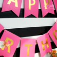 thumbnail image 5 of Letjolt Pancarta De Feliz Cumpleaños Letreros De Fiesta De Roseo Puro Banderines Con Brillo Dorado Suministros Divertidos Para Decoraciones De Fiesta De Cumpleaños De Niñas 13 Piezas, 5 of 5