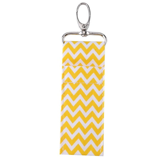 Sonew Lipstick Holder Keychain ,Wave Pattern Lipstick Holder Keychain Chapstick Pouch Bag Mothers Girls Gift,Lipstick Holder