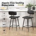 Counter Height Bar Stools 25.6 Inch Modern Bar Stools with Back and