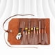 thumbnail image 5 of Organizador de herramientas, estuche enrollable para destornilladores, estuche de material cuero duradero para herramientas, estuche para herramientas de carpi marrón Yinane Bolsa de bolsas de rollo, 5 of 7