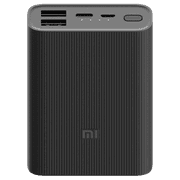 Xiaomi 10000mAh Mi Power Bank 3 Ultra Compact, 22.5W Fast Charge, Dual USB-C and Dual Micro-USB, iPhone, iPad, Samsung Galaxy, Android and Other Smart Devices
