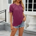 thumbnail image 5 of Womens Summer Tops Women Loose Blouse Soft V Neck Women round Neck T Shirts Long Sleeve Club Top Relaxed Fit V Quality Tee Shirts T Shirt Womens Soft Mesh Top Slim Fit Shirt Compression XXL, 5 of 6