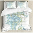 thumbnail image 1 of Ambesonne Animal Greek Art Textured Ancient Seahorse Idol of Spiritual Life Cycle Artwork Duvet Cover Set, 1 of 3
