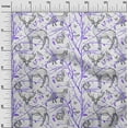 thumbnail image 3 of oneOone Velvet Purple Fabric Animal Quilting Supplies Print Sewing Fabric By The Yard 58 Inch Wide, 3 of 4