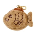 thumbnail image 1 of EZLIFE Monedero de peluche con forma de pez pargo de Japón, monedero de muñeca, monedero con cremallera, minibolso con cable, auriculares M4C1, 1 of 1