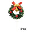 thumbnail image 2 of 10 Pieces Mini Christmas Wreaths 2.56" Artificial Xmas Wreath Hanging Ornaments for Cake Decor,Cute Miniature Wreaths for Door Windows Wall Stairs Christmas Tree Decorations, 2 of 9