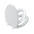 thumbnail image 3 of Asiento de Inodoro Alargado 19 Pulgadas con Tapa de Cierre Suave | Liberación Rápida, Fácil de Instalar y Limpiar, Color Blanco, 3 of 8