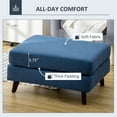 thumbnail image 4 of HOMCOM Folding Ottoman Sleeper, Convertible Fabric Bed, Blue, 4 of 9