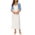 thumbnail image 2 of INSPIRE CHIC Boléros pour Femmes Boléros à Col pour Robe S Bleu, 2 of 5