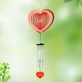 thumbnail image 4 of Campana de viento, decoración del día de San Valentín, de viento que cambia de color, campana de viento para fiesta, día de la madre, , Corazón rojo, 4 of 8