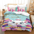 thumbnail image 5 of Juego de ropa de cama Kawaii Marie Cat, funda de edredón rosa de dibujos animados, textiles para el hogar, tamaño King y Queen, funda de edredón doble, accesorios de dormitorio, 5 of 5