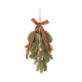 thumbnail image 3 of Aurorax Christmas Wreaths for Front Door,Indoor Christmas Wreath Decorations with Bells Bows Berries Green Pines Branches Farmhouse Hanging Wall Decor for Mantel Window, 3 of 6