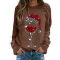 thumbnail image 1 of Kcodviy Chandail pour Femmes Merry Mariée Chandails pour Femmes Imprimé de Noël Col Rond Cardigan Femmes Chic Coupe Longue Chandail à Enfiler Hauts Convenant 2T Chandail à Capuchon à Fermeture à Glissière Manches Longues Chandails d'Entraînement Amples Bl, 1 of 4
