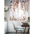 thumbnail image 5 of Sheer Curtains 72 Inches Long, Brown Eucalyptus Fall Light Filtering Window Curtains for Living Room, Botanical Weeping Leaves Pastoral Rod Pocket Voile Sheer Curtain Drapes, 52"W x 72"L, 2 Panels, 5 of 8