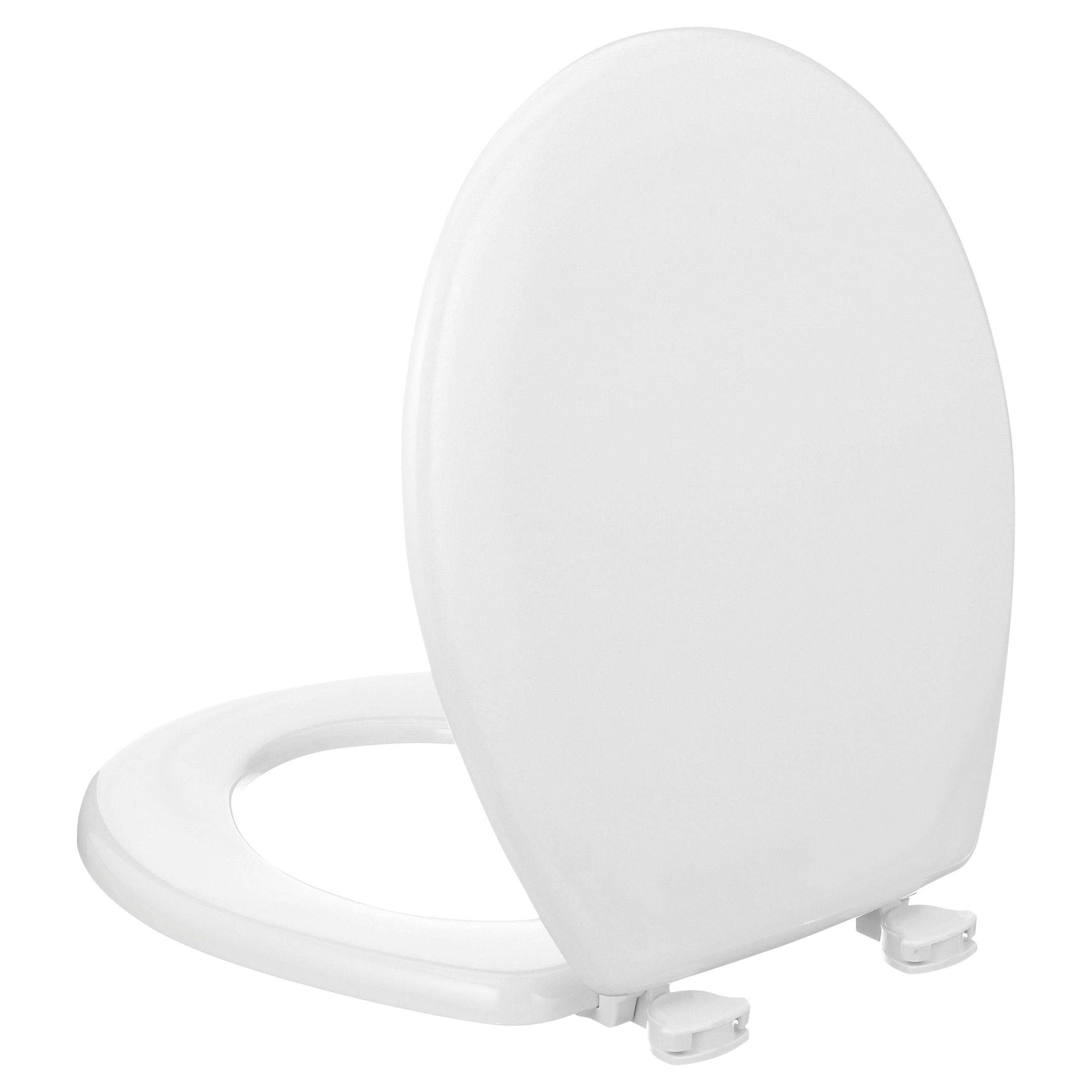 Mayfair Round Enameled Wood Toilet Seat in White photo 5