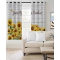 thumbnail image 2 of Sunflower Blackout Curtains 90 Inches Long, Yellow Summer Botanical Farmhouse Floral Wooden Thermal Insulated Black Out Curtains, Darkening Window Curtain for Bedroom Living Room 52"x90" 2 Panels, 2 of 9