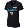 thumbnail image 2 of Women's G-III 4Her by Carl Banks Black Jacksonville Jaguars Post Season V-Neck T-Shirt, 2 of 3