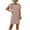 Beige, variant on ShomPort Summer Work Dress for Women Fashion Ruffle Sleeve Round Neck Solid Color Mini Dresses