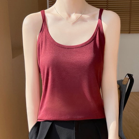 Njagoc3 Women's Sleeveless Cami Top - Basic Style Slim Fit Casual & Loungewear