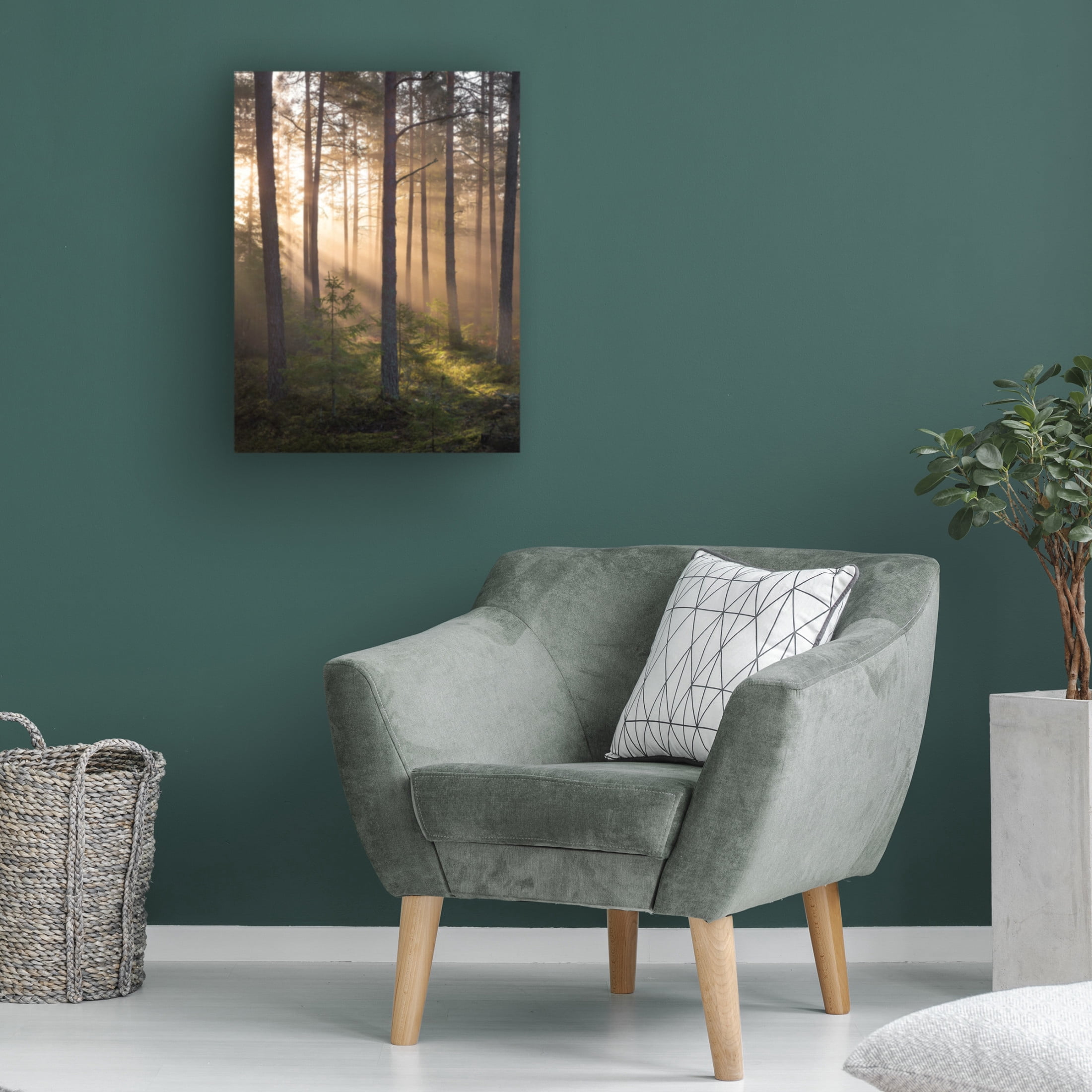 Canvas Wall Art - Christian Lindsten 'Foggy Forest' Wall Art for Living Room, Bedroom, or Office Décor by Trademark Fine Art - 24 x 32 Inches
