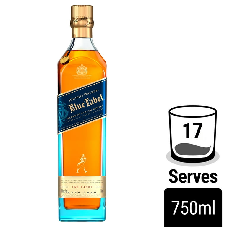 Johnnie Walker Blue Label Blended Scotch Whisky, 750 mL, 40% ABV