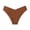 Brown, variant on Ohufall Seamless Thong Low Waist Plus Size Briefs Breathable Lightweight Panties