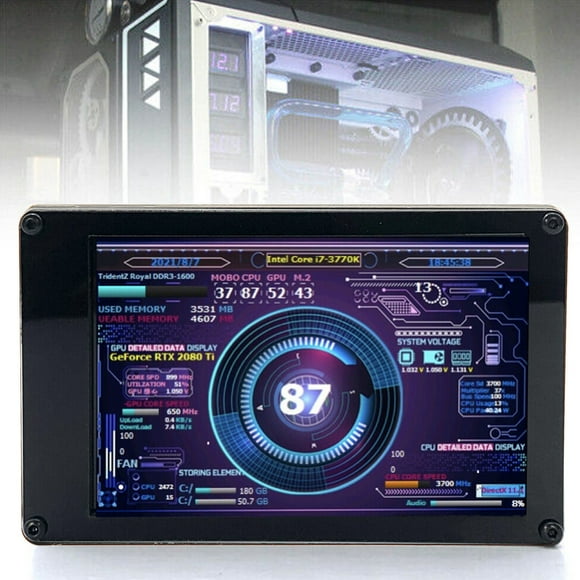 3.5 Inch IPS USB Mini Screen, Dynamic Theme Supported, Host Temp Monitoring, Suitable for , Linux, and with LCD Materials