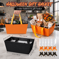 24 Pack Orange Black Boo Basket For Gifts Empty Bulk - Walmart.com