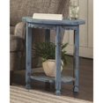 thumbnail image 3 of Alaterre Country Cottage Round End Table, Blue Antique Finish, 3 of 7